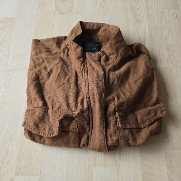 Sanctuary Cropped Linen Blend Jacket Size Large - Picture 1 of 8